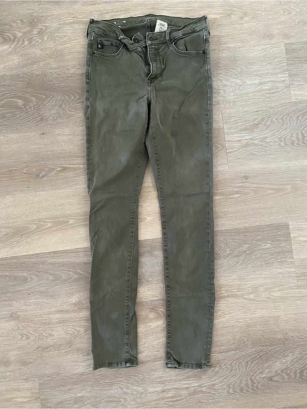 H&M &denim Women’s Shaping Skinny Jeans | Olive Green | Size 30